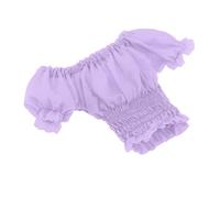 JunZheHub Maglietta Miniatura Manica Corta 1/6 Camicia Puff Sleeve Top Accessorio Tessuto Leggero Abbigliamento per Modellismo Collezione Ruolo Femminile, Viola H
