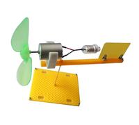 JunZheHub Mini Generatore Eolico Giocattolo (Orizzontale), Intelligente con Funzione LED, Adatto Didattici, Scolastici E per Progetti Creativi, Multicolore, Un