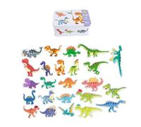 JunZheHub Puzzle di Abbinamento per Bambini, Giocattolo Educativo per L'apprendimento Precoce, Sviluppo, Scatola di Ferro, Giocattolo Educativo, Il Mondo dei Dinosauri