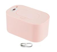 JunZheHub Scalda Salviettine per Neonati, Dispenser USB per Salviettine con Controllo Intelligente Costante, in PP Facile Da Pulire, Esposizione di Pink Tem, Taglia unica bambino