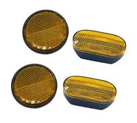 JunZheHub Set di 4 Catarifrangenti per, Luci di Segnalazione E Accessori per Rimorchi Che Migliorano La Rendendo Il Veicolo Visibile. Adatti per, Stile D Giallo