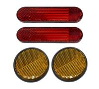 JunZheHub Set di 4 Catarifrangenti per, Luci di Segnalazione E Accessori per Rimorchi Che Migliorano La Rendendo Il Veicolo Visibile. Adatti per, Stile a Rosso Giallo