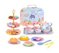 JunZheHub Set di Gioco di Ruolo, Set per Il tè del Pomeriggio, Set di Giocattoli per Dessert, Giocattolo da Principessa per Bambine E Ragazze, Stile D