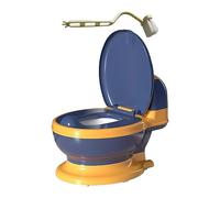 JunZheHub Vasino per Bambini, Comodo, con Protezione Anti-rovesciamento, Antiscivolo (spazzola Inclusa), Vasino Realistico per Bambini, Seduta in PP Blu, Taglia unica bambino