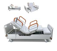 Juodkeo Letto ospedaliero premium completamente elettrico a rotazione a 5 funzioni - Letto ospedaliero per terapia intensiva elettrico con materasso in memory foam incluso motore e telecomando