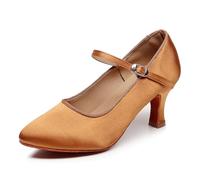 JUODVMP Donne Standard Latino Salsa Tango Valzer Scarpe da Ballo Punta Chiusa Moderno Tango Cha-cha Scarpe da balloTacco 7cm Modello 020,40 EU