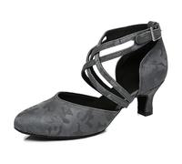 JUODVMP Scarpe da Ballo di Carattere Ladies Punta Chiusa Salsa Tango Valzer Scarpe da Ballo Sociale per Le Donne Tacco 4cm Modello YCL457,37 EU
