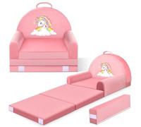 JUOIFIP Divano per bambini orso, sedia pieghevole 2 in 1 per bambini, 150cm morbido divano in velluto cristallo per bambini piccoli per camera da letto, soggiorno