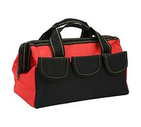 JUOPZKENN Borsa Porta Attrezzi, Borsa Porta Attrezzi da 13 Pollici Borsa Impermeabile in Tessuto Oxford a Doppio Filo 1680D Borsa Multifunzionale a Bocca Larga per Negozio di Attrezzi Domestici(Rosso)