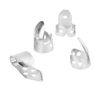JUOPZKENN Plettri per chitarra, in metallo, 3 pezzi per indice e 1 plettro per pollice, accessori per strumenti musicali per principianti, professionisti (argento)