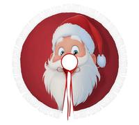 Jupe De Sapin De Noël 122cm, Cache-Pied Rond Avec Avatar Du Père Noël,Rouge Couverture Décorative De Sapin Pour La Maison,Décoration Pour Salon Et Fête