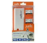 Jupio JPV0100 PowerVault Action GoPro HERO4 Kit Powerbank con 2 Batterie, Nero