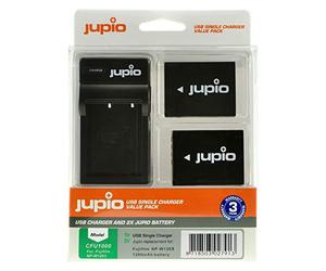 JUPIO KIT CARGADOR DUAL USB + 2 BATERIAS NP-W126