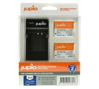 Jupio Kit con 2 batterie Li-90B/Li-92B 1270mAh + caricatore singolo USB