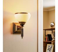 Jupiter Applique Petro, anticato con paralume in vetro Jupiter