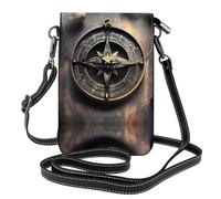 Jupiter - Piccola borsa per cellulare con stampa paesaggistica, borsa a tracolla con tracolla regolabile, perfetta per viaggi e uso quotidiano, Bussola di Rune Norse Design Magico, Taglia unica