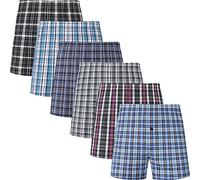 JupiterSecret Boxer Uomo Cotone Leggeri e Traspiranti Mutande Uomo Boxer Americani da 6 e 10 Pezzi, Boxer Uomo Larghi da 6 Pezzi, L