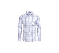 JupiterSecret Camicia Casual da Uomo in Cotone a Quadri con Bottoni, Camicia da Abito da Lavoro, con Taschino sul Petto