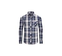 JupiterSecret Camicia Casual da Uomo in Cotone a Quadri con Bottoni, Camicia da Abito da Lavoro, con Taschino sul Petto