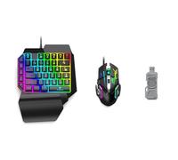 Juqoyue 1 Set di Mini Convertitori di Controller per Giochi Mobili per Controller di Gioco per Telefono Mobile con Tastiera/Mouse Convertitore con Tastiera/Mouse