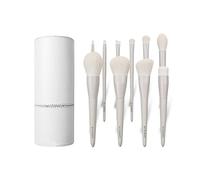 Juqoyue 10 Pennelli per Trucco Pennello per Ombretto Strumenti di Bellezza Set di Pennelli per Trucco Professionale per Truccatore Grigio Muto Portatile