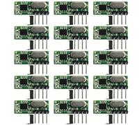 Juqoyue 15pcs 433Mhz Ricevitore Supereterodina UHF ASK 433Mhz Telecomando Modulo Kit di Piccole Dimensioni Bassa Potenza con Antenna