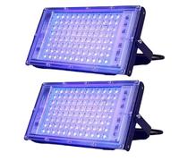 Juqoyue 2 Pezzi Luce Nera UVA 220V~240V Luci Nere per Illuminazione di Scena Pittura Fluorescente 100W
