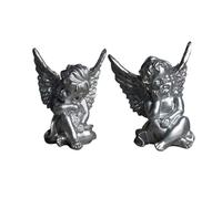 Juqoyue 2 Pezzi Piccole Statuette di in Resina Cherubini Scultura di Preghiera Ornamenti da Tavolo Statuette di Damigelle