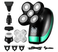 Juqoyue 5 In 1 Rasoio Elettrico Ricaricabile, Rasatura Dei del Naso, Rifinitore per Delle Orecchie, per La Pulizia del Viso da Uomo