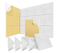 Juqoyue Acustici Autoadesivi da 12 Pezzi 12X12X0,4 Pollici, Murali Insonorizzati per Assorbimento del Rumore Durevole Facile da Installare Facile da Usare