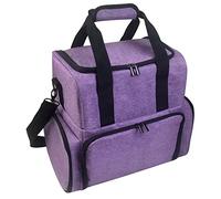 Juqoyue Borsa Porta Smalto Portatile con Tracolla, Divisore Rimovibile, Borsa da Viaggio Multiuso, Viola