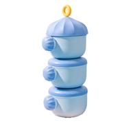 Juqoyue Distributore di Latte In Polvere A 3 Strati, Impilabile e Portatile, Grande Capacità, Ideale per La Conservazione di Snack e All'Aperto, Blu