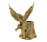 Juqoyue Eagle Stump Matita Portapenne Organizzatore Ornamenti in Resina Statua Moderns Home Office Figurine Decor Desktop C
