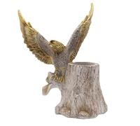 Juqoyue Eagle Stump Matita Portapenne Organizzatore Ornamenti in Resina Statua Moderns Home Office Figurine Decor Desktop B