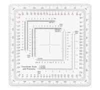 Juqoyue Goniometro Quadrato In Scala di Coordinate Militari per La Navigazione Terrestre, Scala di Coordinate UTM/MGRS In Stile Militare