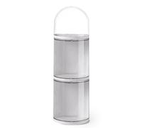 Juqoyue Grande Espositore Trasparente Antipolvere per Organizzatore di Modelli di Bambole - Diametro 15 cm Tre Piani