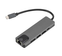 Juqoyue Hub USB C 4K con Adattatore LAN Ethernet Gigabit Rj45 5 in 1, per Laptop con USB Tipo C e Ricarica USB-C PD