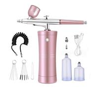 Juqoyue Kit Aerografo con Ugello da 0,3 mm per Trucco Viso Macchina per Ossigeno B 1 Set