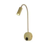 Juqoyue Lampada da Parete A Collo D'Oca LED 3W Caldo 3000K AC85-265V, Lampada da Comodino con Faretto Regolabile Girevole, Ideale per la Camera da Letto, Lo Studio o L'Hotel.