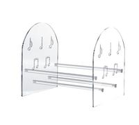 Juqoyue Libri da Scrivania Portadischi in Vinile, Scaffali per Riviste Espositore in Acrilico per Rack Organizer Multifunzione per Dischi CD