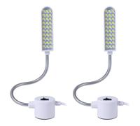 Juqoyue Luce per Macchina da Cucire A 30 LED con Base Magnetica e Collo D'Oca Flessibile, Luce da Portatile, 2 Pezzi, Spina UE