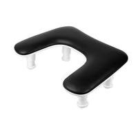 Juqoyue Manicure Bracciolo per Nails Tech: Bracciolo per Unghie Regolabile A Forma di U - Supporto per In Pelle PU per Manicure Nero