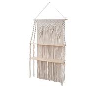 Juqoyue Mensole Sospese A Parete Macrame Boho Pianta Galleggiante Foto Scaffale per Foto Scaffale in Legno per Camera da Letto Soggiorno Bagno