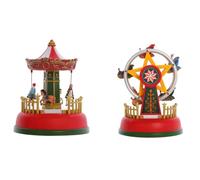 Juqoyue Natale Musica Giostra Natale Bambini Camera Luce Notturna Decorazione Casa Regalo