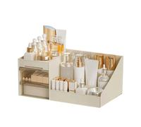 Juqoyue Organizzatore per Cosmetici con Cassetto Trasparente, Organizer da Banco per Cosmetici, Lozione, Ideale per Cassettiere o Bagni