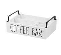 Juqoyue Organizzatore per Stazione del caffè in Legno - Accessori per Bar del caffè, Portacialde del caffè, Cestino Portaoggetti per Bar del caffè di Casa B