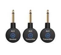 Juqoyue per Chitarra Wireless 2 In 1 da 2,4 GHz, Trasmettitore e Ricevitore Audio Wireless per Chitarra da 48 KHz, Amplificatore per Basso per Chitarra Elettrica