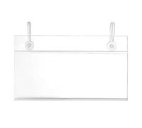 Juqoyue Porta Etichette per Ripiani in Filo Metallico da 200 Pezzi, Supporto Trasparente per Cartellino del Prezzo da 4 Pollici X 2,3 Pollici per Scaffalature in Plastica