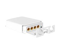 Juqoyue Ripetitore Poe Impermeabile IP55 da 4 Porte per Esterni, Switch di Rete da 1 A 3, Extender Poe da 1000 Mbps per Telecamere IP