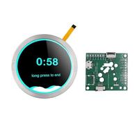 Juqoyue Smart Home ESP32 S3 Scheda di Sviluppo WiFi Bluetooth 2.1 Pollici 480x480 Rotonda Pulsante Pulsante IPS LCD TFT Display Modulo, Argento